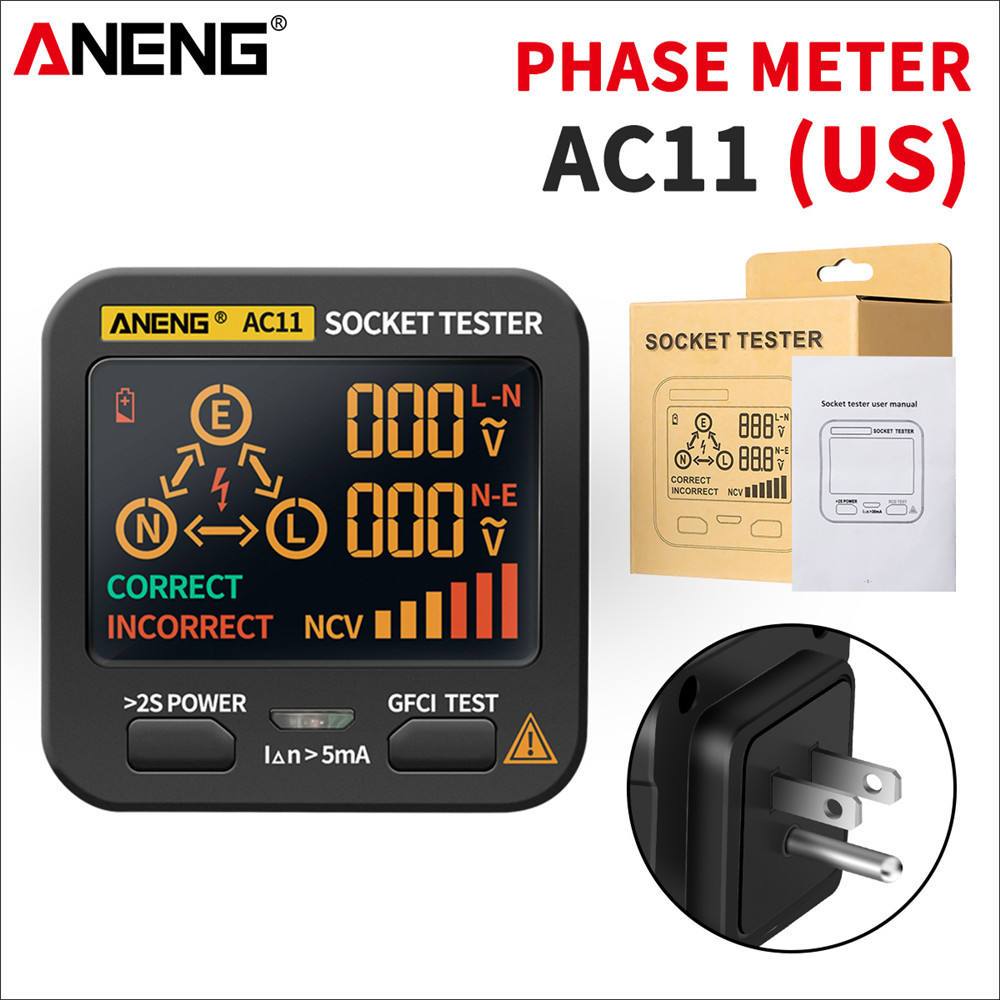 AC11 เครื่องเช็คเต้ารับไฟฟ้า ″ANENG″