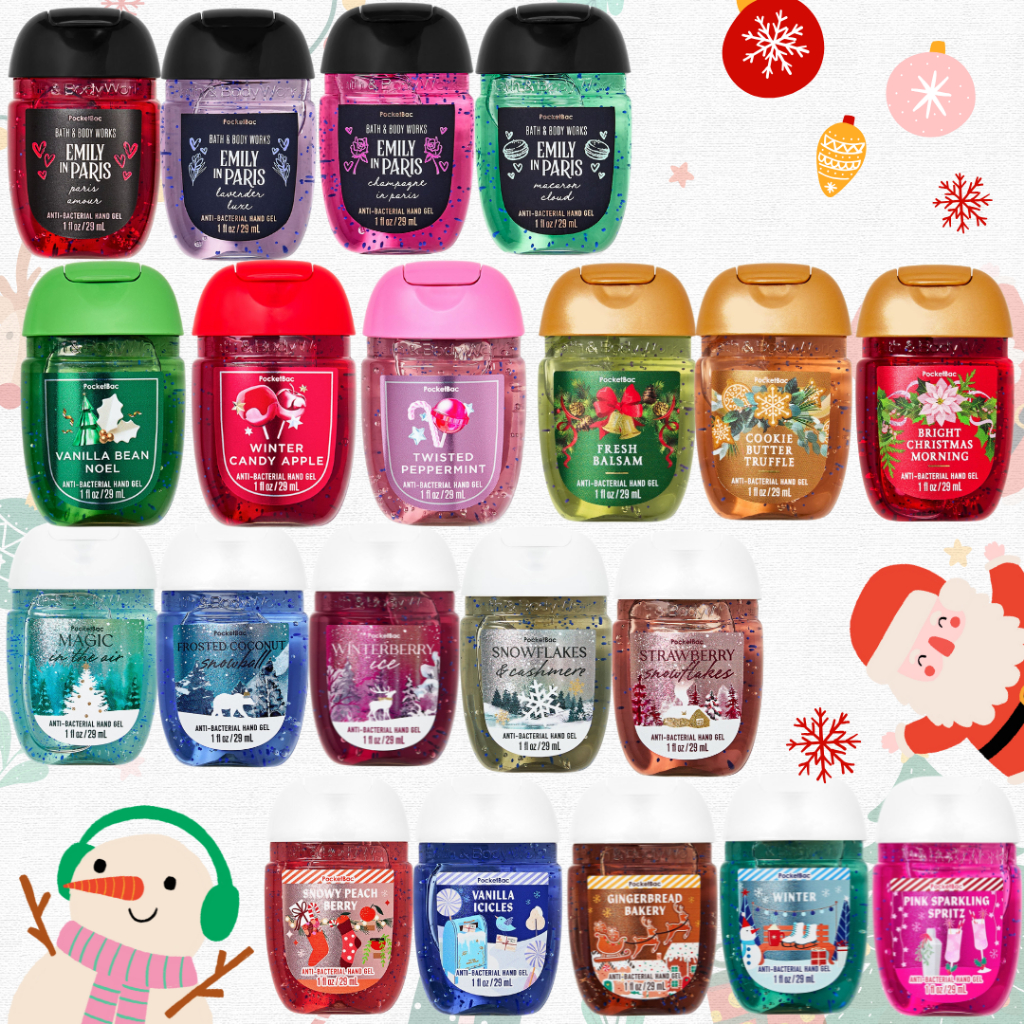 BBW#3 Pocket Bac Bath and Body works Holiday collection ขนาดพกพา 29 ml Hand sanitizer/ Hand gel  Holder