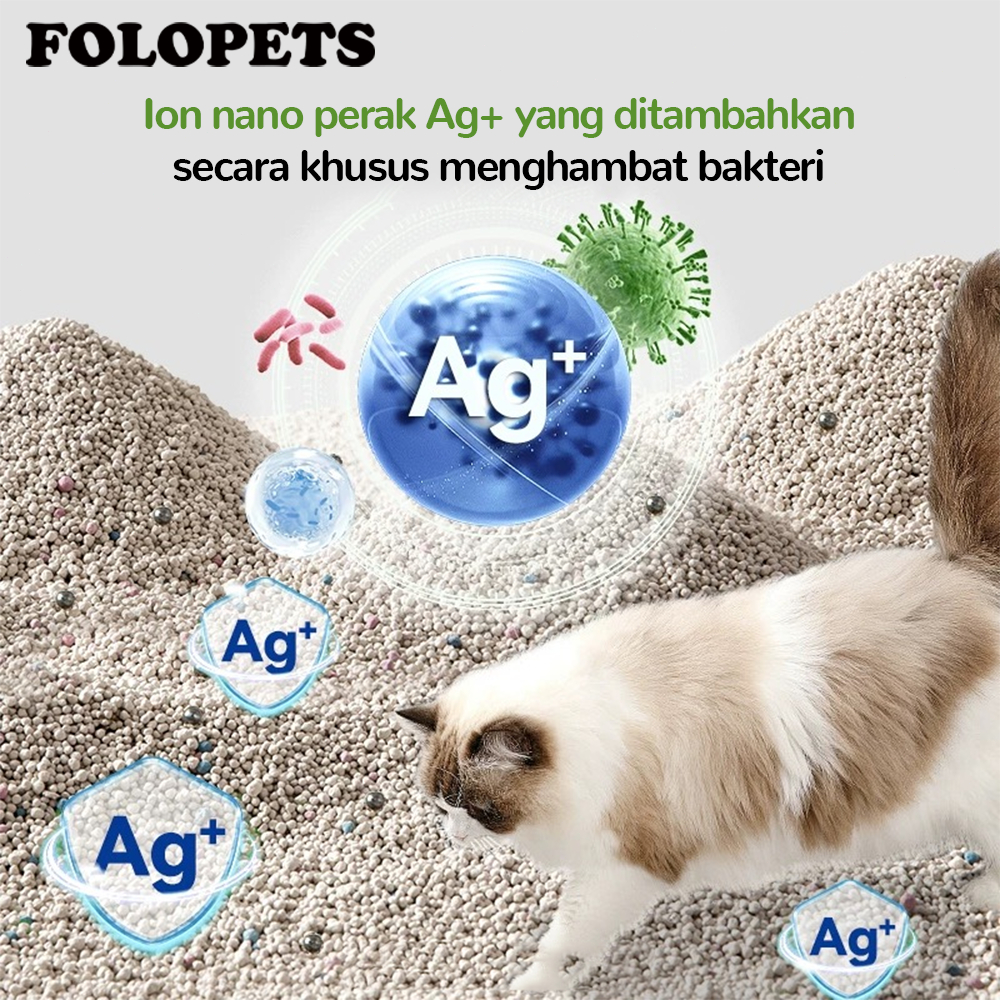 FOLOPETS ทรายแมว 10L 7.5kg ดูดซับไว กลบกลิ่นได้ดีมาก ทรายแมวเบนโทไนท์ ทรายแมวเต้าหู้ Tofu ทรายแมวเบนโทไนท์（9 กลิ่น） รูปที่ 2