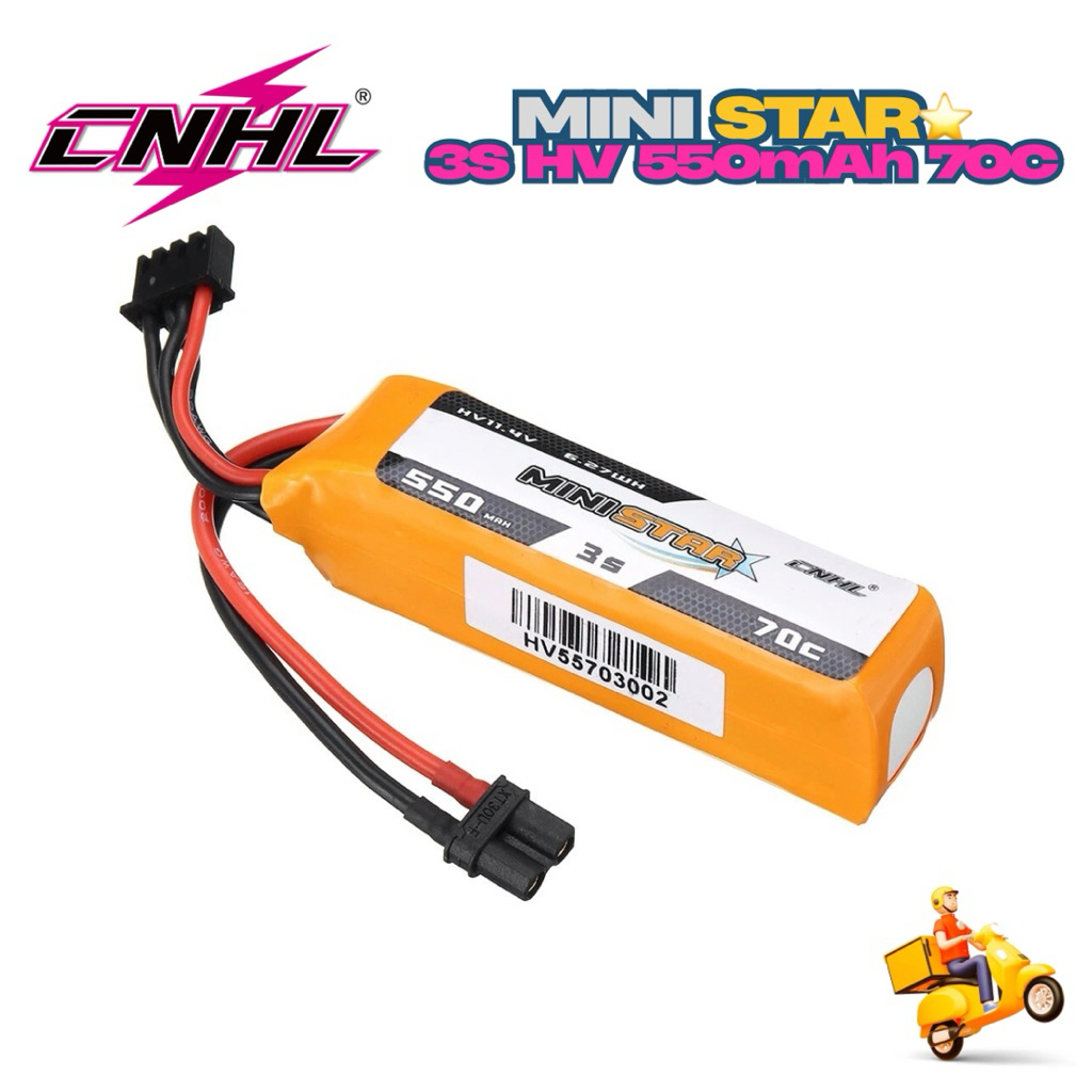 ⭐️ CNHL HV 3S 11.4V 550mAh 70C (ปลั๊ก XT30U) (ราคาต่อ 1 ชิ้น)⭐️🏆