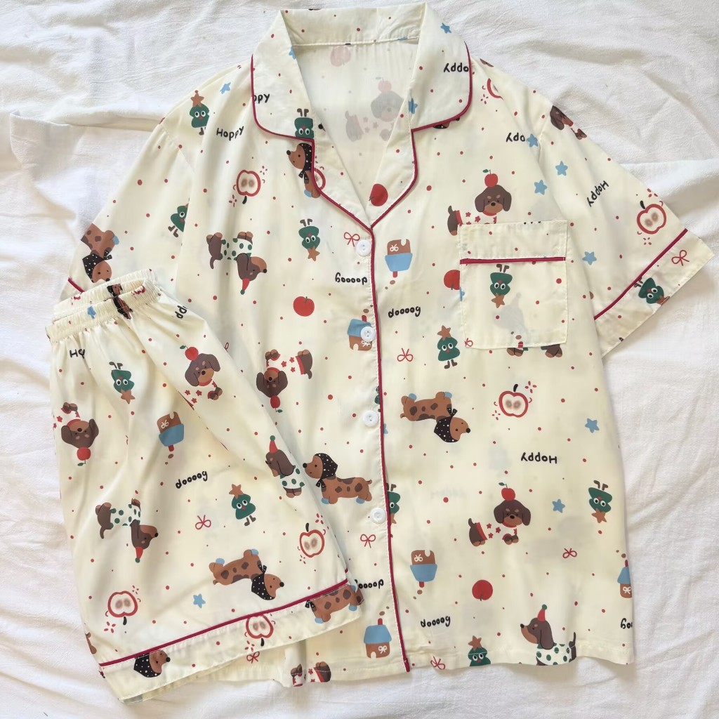 อก44นิ้ว เเขนสั้น-ขาสั้น มีหลายลายให้เลือก ผ้าดี ฟรีไซส์ พร้อมส่งจากไทย ผ้าไหมญี่ปุ่น