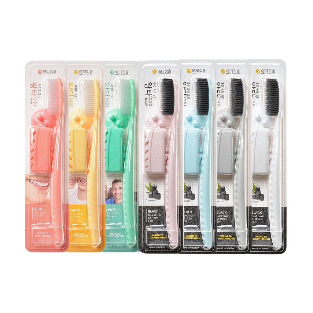 [1แถม1 คละสี] แปรงสีฟันเกาหลี Wangta Toothbrush [Random Colors]