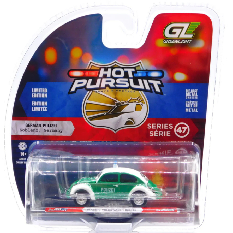 Greenlight | Classic Volkswagen Beetle - Koblenz, Germany Polizei สเกล 1/64 43050
