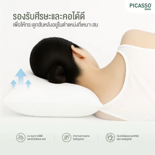 Smile by Picasso หมอนหนุนอีโค่กรีน ไฟเบอร์ (แพ็คคู่) 2 ใบ