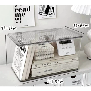 [COD] HomeGrace กล่องเก็บสมุด หนังสือ เก็บของอเนกประสงค์ กล่องเก็บเครื่องสำอางค์ สไตล์มินิมอล กล่องจัดระเบียบ