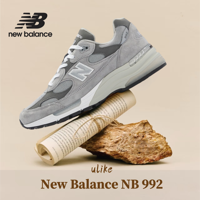 ของแท้ 100%  New Balance NB 992 grey Low U992GY