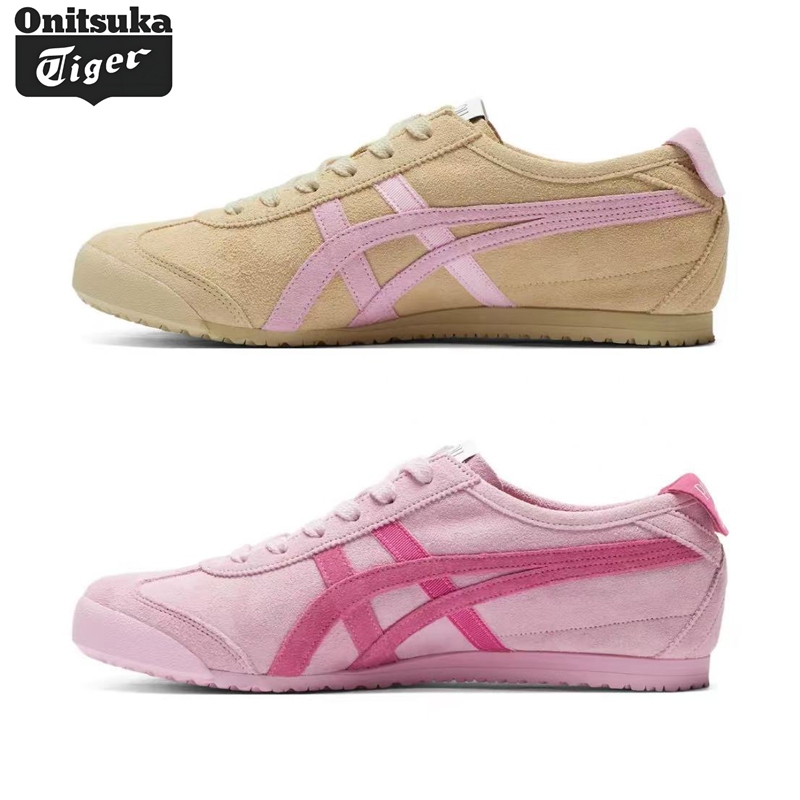 Patou Onitsuka Tiger MEXICO 66 ข้อต่ำ รองเท้า รองเท้ากีฬา ผู้ชาย ผู้หญิง unisex สีน้ำตาล สีชมพู