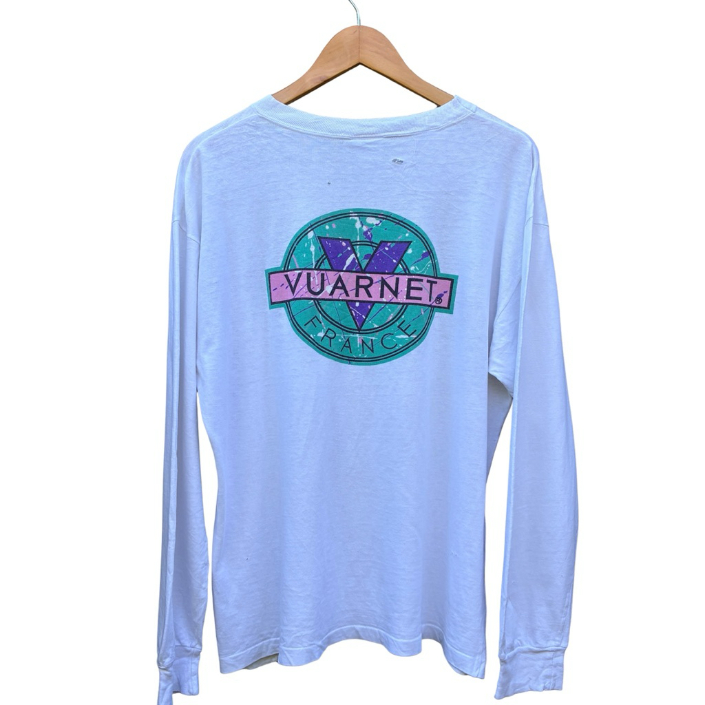 เสื้อยืดวินเทจ Vuarnet France long sleeved White T Shirt