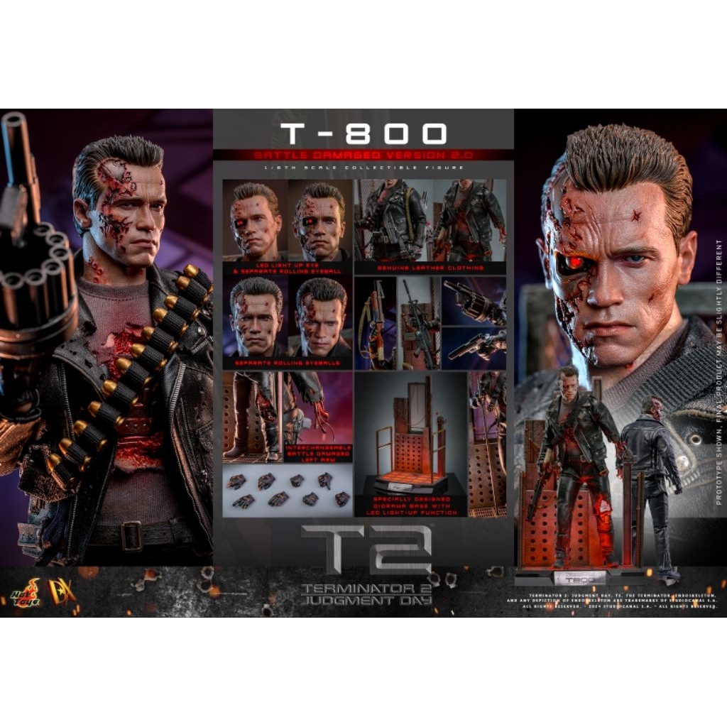 Hot Toys DX46 Terminator 2 : Judgment Day - T-800 (Battle Damaged Version 2.0)