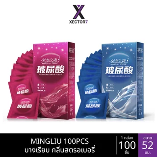 ถุงยาง MINGLIU 100ชิ้น ขนาด52 บางเรียบ (100ชิ้น/กล่อง)