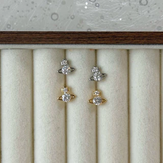 Socrush.bkk | SATURN GEM earrings | SE-039 | ต่างหู ดาวเสาร์ เพชร