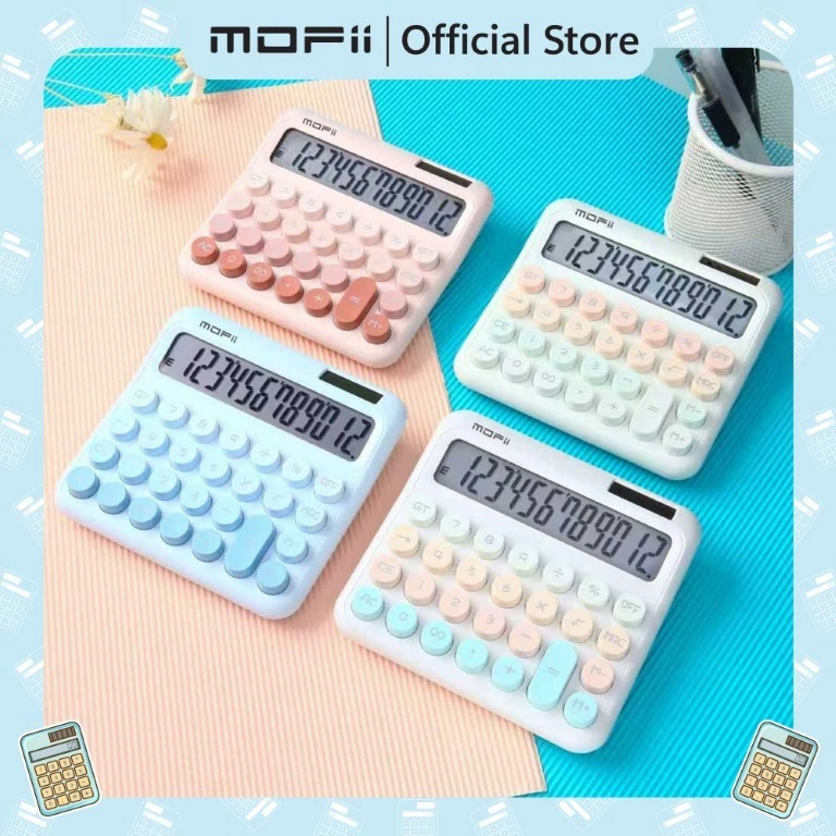 MOFii เครื่องคิดเลข 12 หลัก CUTECULATOR รุ่น 3002 สไตล์มินิมอล ขนาดกะทัดรัด ปุ่มนิ่ม สีสันพาสเทล