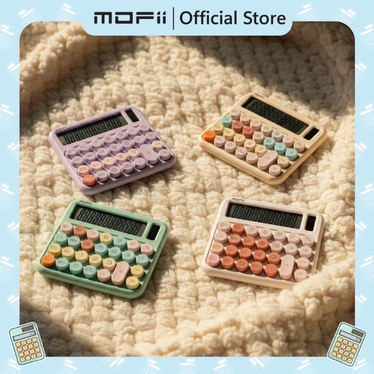 MOFii เครื่องคิดเลข 12 หลัก CUTECULATOR รุ่น 2288 สไตล์มินิมอล ขนาดกะทัดรัด ปุ่มนิ่ม สีสันพาสเทล