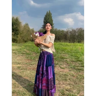 ‼️มีส่งด่วน‼️🌺เก็บโค้ดลด-ส่งฟรี🌺🇹🇭งานไทย🇹🇭กระโปรงอินเดีย กระโปรงโบฮีเมี่ยน กระโปรงมัดย้อม😈มีหลายสีเลยนะ😈