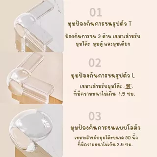 พร้อมส่งจากไทย ยางกันกระแทกมุม แพ็ค 4ชิ้น ซิลิโคนใสกันกระแทก ติดมุมโต๊ะ ตู้เตียง ป้องกันการเดินชน ฝาครอบมุมเฟอร์นิเจอร์