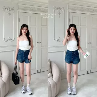 Beberlin กางเกงยีนส์ขาสั้น ใส่สบาย ลุคคุณหนู / No : 1002