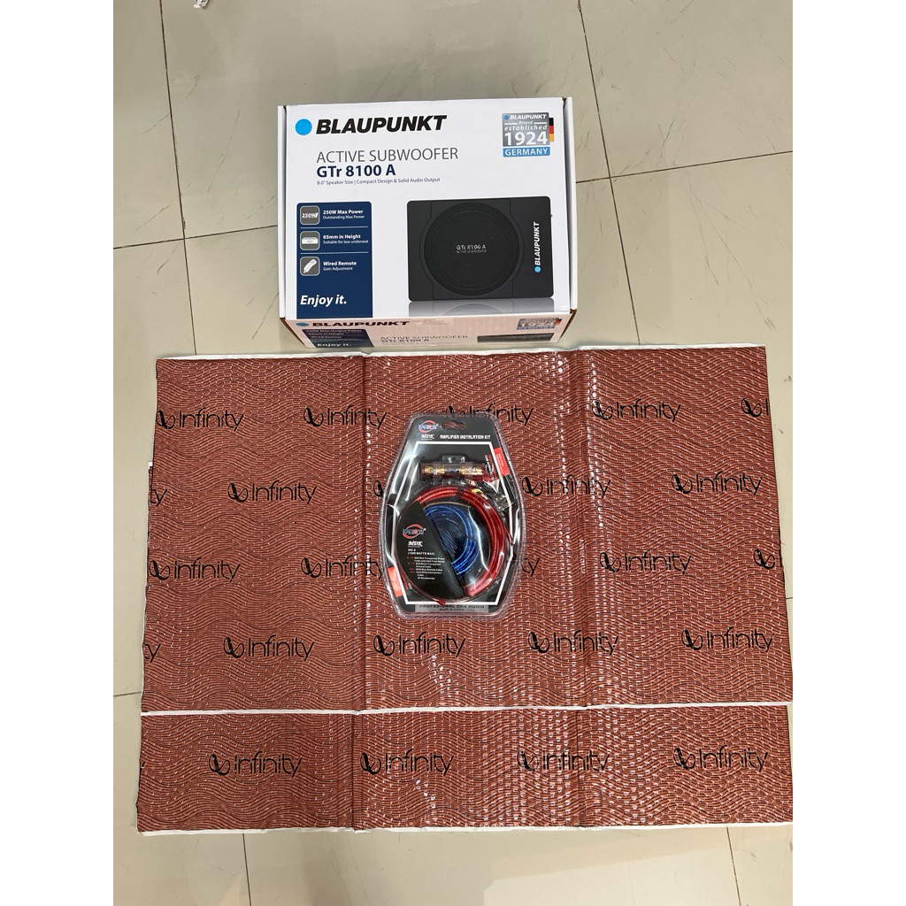 ชุดละ 4779บาท 8“ Subbox Blaupunkt 1ตัว แด็มฝอย infinity 2แผ่น ชุดสายติดตั้ง 1ชุด ลำโพงติดรถยนต์