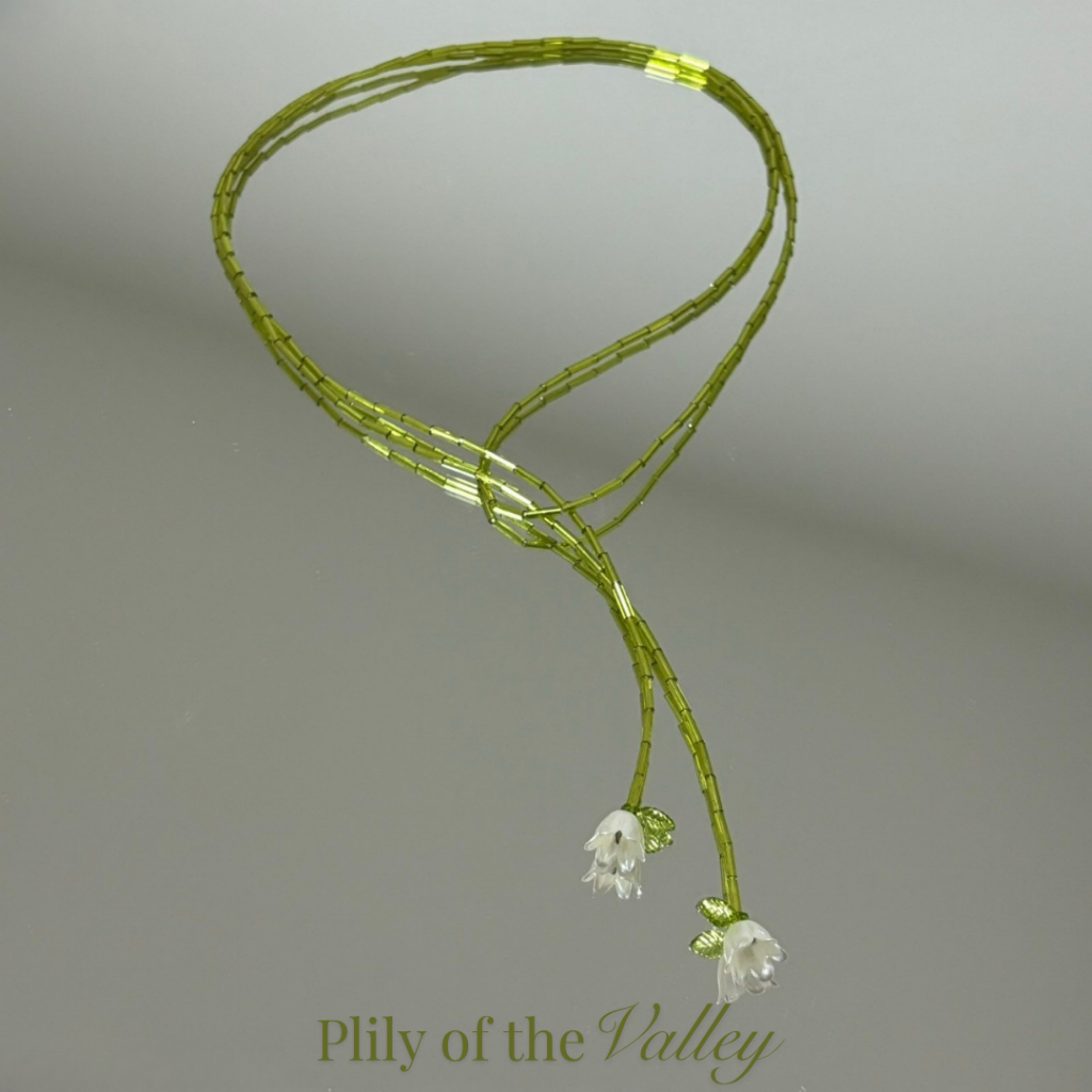 Bell Lily - สร้อยคอลูกปัดแฮนด์เมด ใส่ได้หลายแบบ แนว Lariat Necklace ยาวประมาณ 123 cm