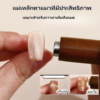 ชุดยาทาเล็บลายตาแมว สีเจลทาเล็บแคทอายสูท ยาทาเล็บลายตาแมว+แม่เหล็กตาแมว 3 in 1+UV/LED เล็บไฟ ต้องใช้เครื่องอบเล็บให้แห้ง