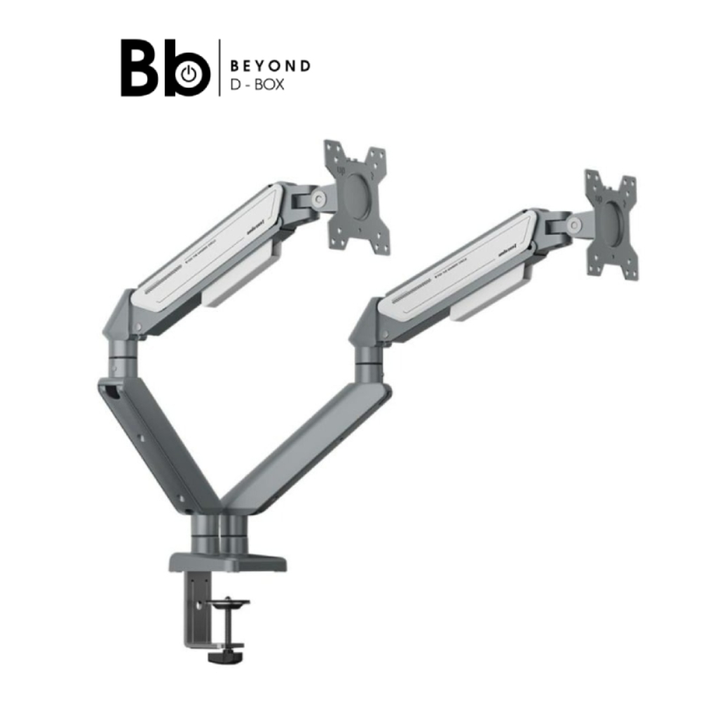 แขนจับจอมอนิเตอร์ ANDA SEAT Dual Monitor Arm Stealth II (AD-W-A6D-2S-FW) White by BB Beyond D-Box