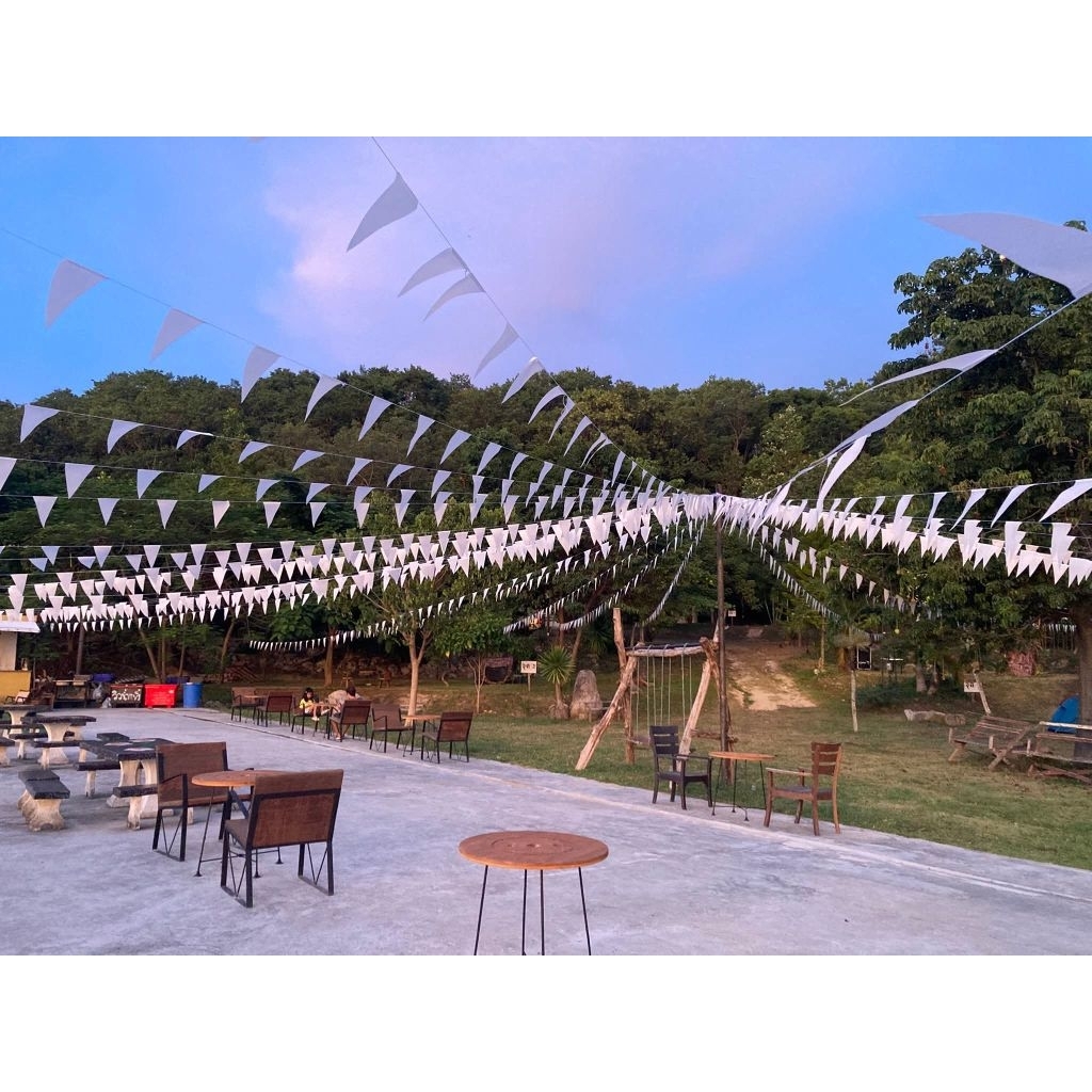 ธงผ้าสีขาวธงราวขาวธงผ้าสปันบอนด์ธงราวแบบผ้าธงสีขาวธงสามเหลี่ยมสีขาวธงราวขาวธงงานแต่งธงประดับตกแต่งธงงานวัดธงขาวแต่งร้าน - รูปที่ 7