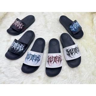 พร้อมส่งรองเท้าแตะแบบสวมตัวหนังสือรักษาตัวตนสำหรับหญิงชายไซส…