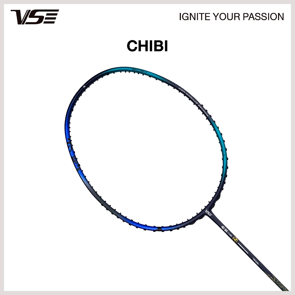 VS ไม้แบดมินตัน รุ่น Chibi 4U Blue แถมกริปคละสี+เอ็น+ซอง *ขึ้นเอ็น กรุณากดที่ตัวเลือกขึ้นเอ็นเท่านั้น*