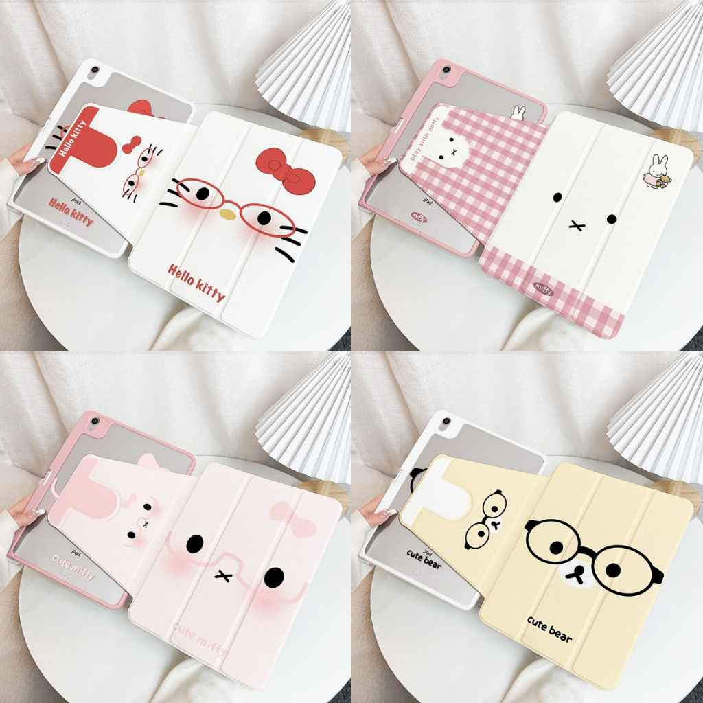⚡พร้อมส่ง⚡เคสiPadหมุน 360° Air6 Air7 Gen10ที่ใส่ปากกา มิฟฟี่ เคธี่ เคส iPad Gen11 Pro11/13 Gen9 Air5