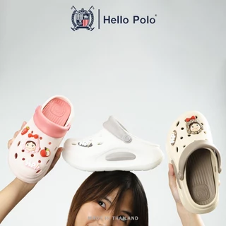 Hello Polo รองเท้าแตะ แบบรัดส้น รองเท้าหัวโต แฟชั่นผู้หญิง น้ำหนักเบา วัสดุ EVA กันลื่น รุ่น HP8059
