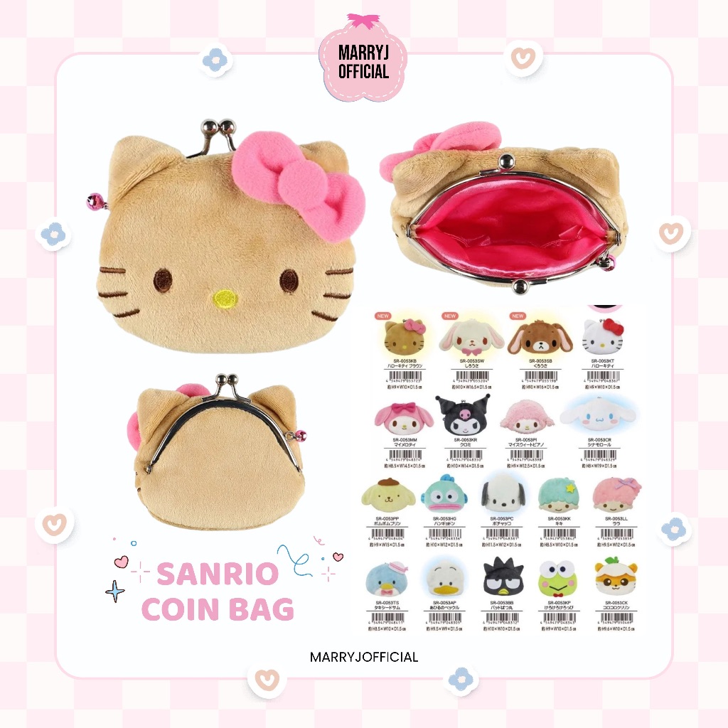 (แท้/พร้อมส่ง💗) กระเป๋าป๊อกแป๊กซานริโอ้ Sanrio Coin Bag