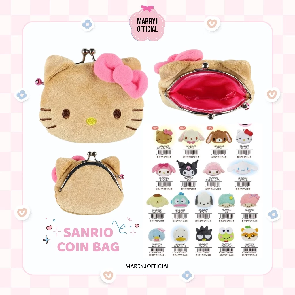 (แท้/พร้อมส่ง💗) กระเป๋าป๊อกแป๊กซานริโอ้ Sanrio Coin Bag