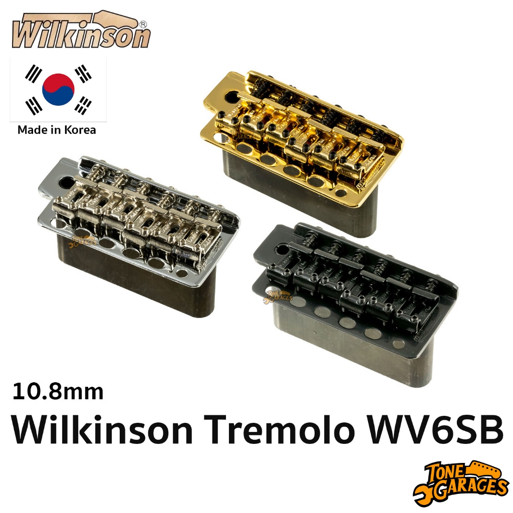 Wilkinson Tremolo 6-Hole ชุดคันโยก 6 รู Steel Block (10.8mm) เกาหลีแท้ (WV6SB)