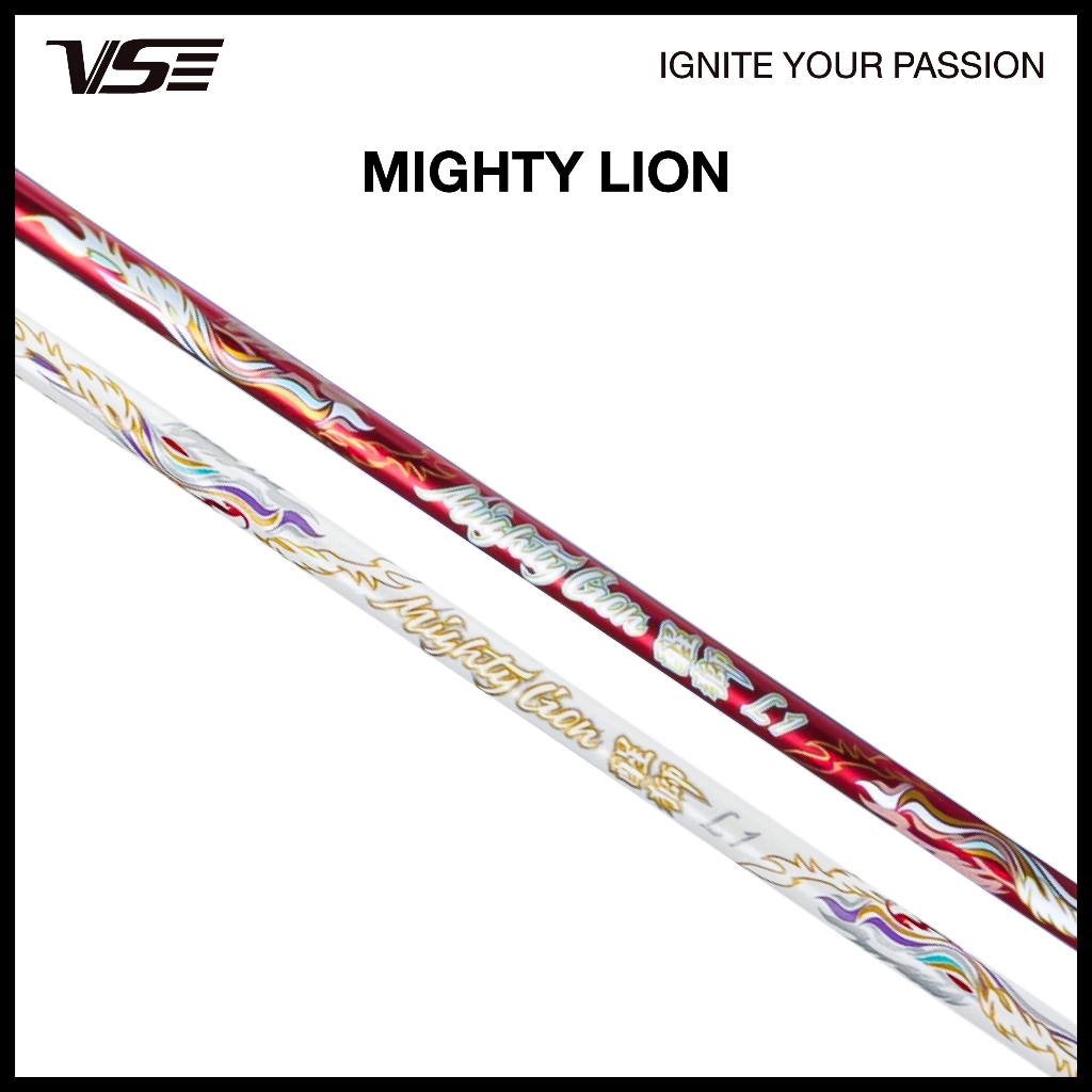 VS مضرب ريشة Mighty Lion مع مقبض وأوتار وغطاء — صورة 5