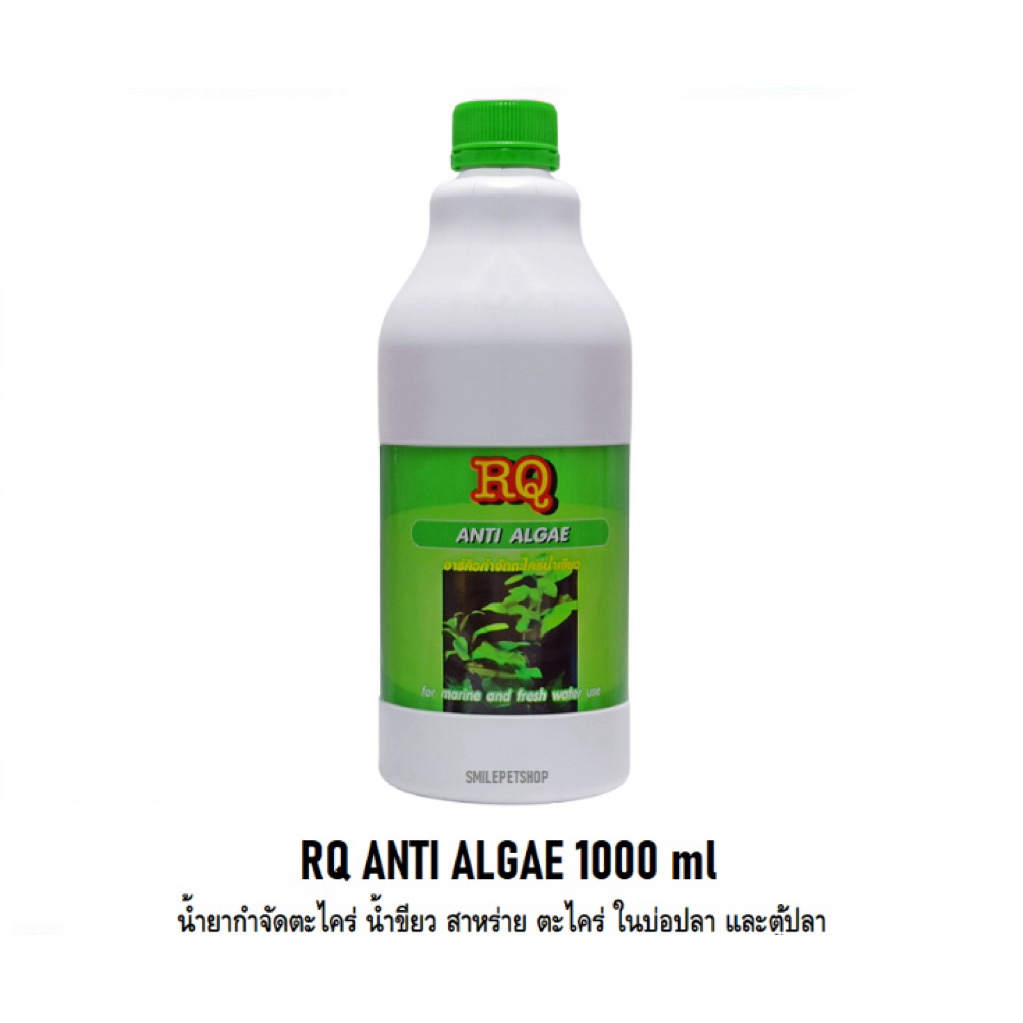 RQ ANTI ALGAE 1000 ml (น้ำยากำจัดตะไคร่ น้ำขียว สาหร่าย ตะไคร่ ในบ่อปลา และตู้ปลา)