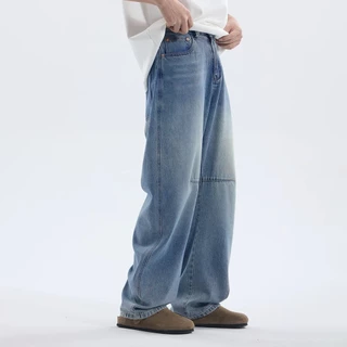 B&R แฟชั่นรุ่นใหม่ กางเกงยีนส์ Jeans สไตล์สตรีท เข้าได้กับทุกชุดในชีวิตประจำวัน สิ่งจำเป็นสำหรับผู้ชายอินเท