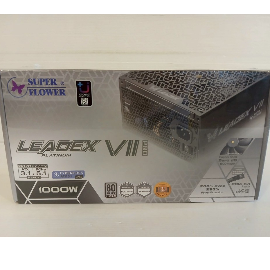 POWER SUPPLY (อุปกรณ์จ่ายไฟ) SUPER FLOWER LEADEX VII PLATINUM PRO 1000W ATX 3.1 - 1000W 80 PLUS PLAT