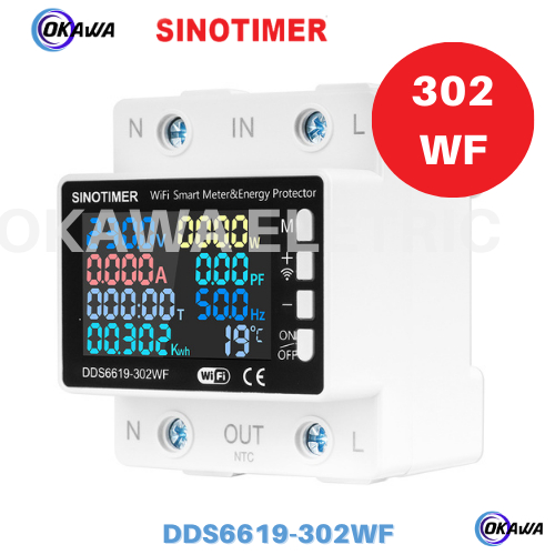 Sinotimer DDS6619-302WF เชื่อมต่อ WIFI ได้ เครื่องวัดมัลติฟังก์ชั่น Multi-function Meter