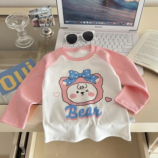Babyonline(Y516)M6-OF5 (ส่งด่วน1วัน)เสื้อแขนยาวสำหรับเด็กชายและเด็กผู้หญิงลายการ์ตูนน่ารัก ผ้าฝ้าย นิ่ม ใส่สบาย