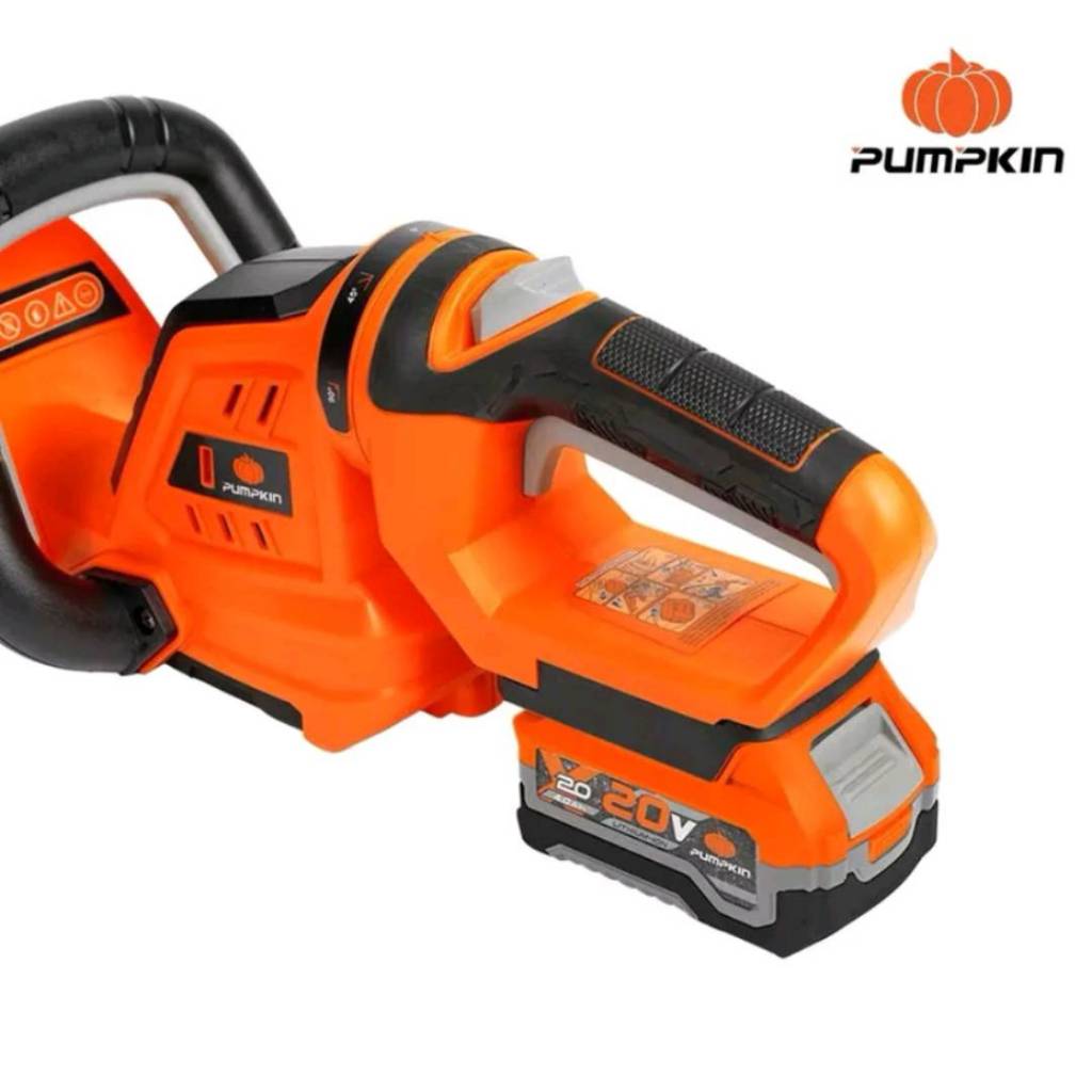 PUMPKIN (ครบชุดพร้อมแบตเตอรี่ + เครื่องชาร์จ Fast ชาร์ท )เครื่องตัดแต่งพุ่มไม้ไร้สาย 20นิ้ว รุ่นใบตร