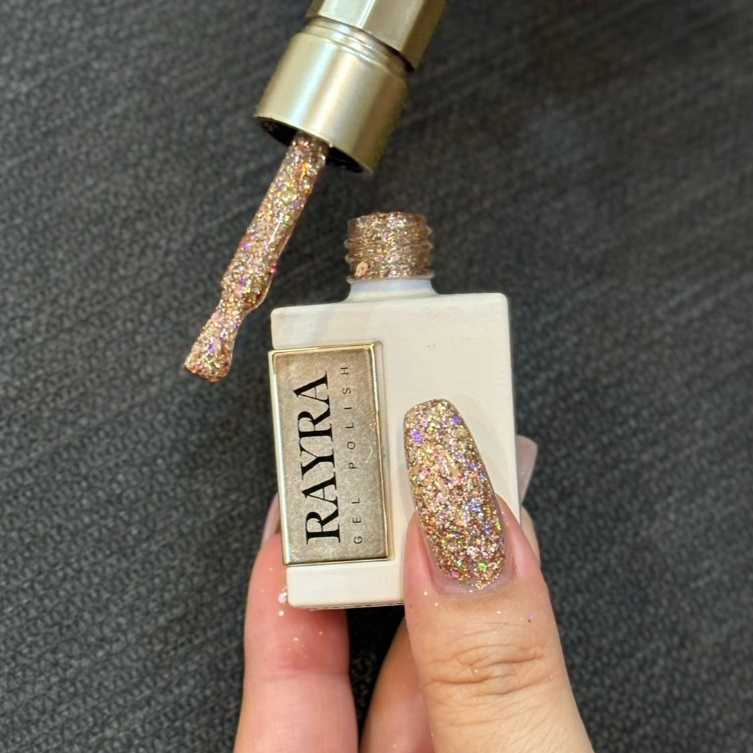 Rayra glitter สีเจลกากเพชรรุ้งพรีเมียร์ สวยแลไอเท็มมากๆค่ะ แน่รุ้งเล่นแสงสุดปัง (No.06) กากเพรชเลเซอ