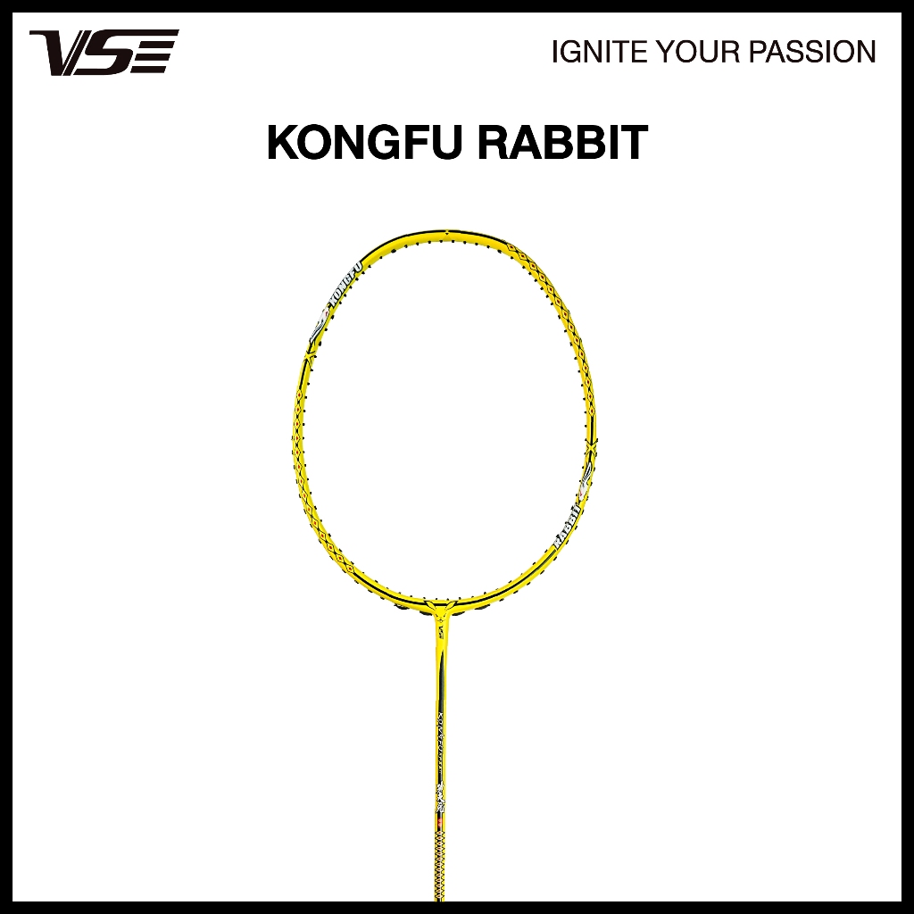 VS ไม้แบดมินตัน รุ่น Kongfu Rabbit แถมกริปคละสี+เอ็น+ซอง *ขึ้นเอ็น กรุณากดที่ตัวเลือกขึ้นเอ็นเท่านั้น* — صورة 5