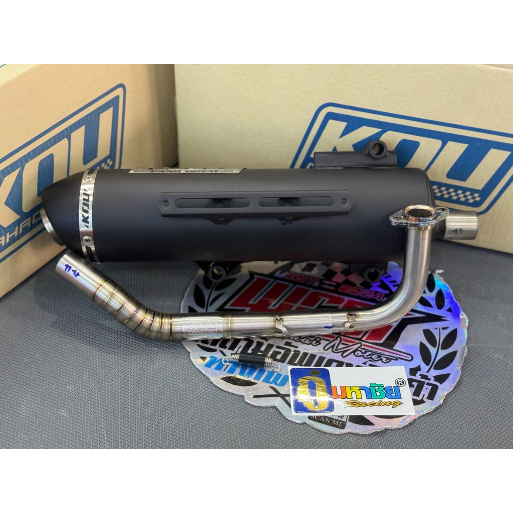 ท่อกู่มหาชัยPcx150ปี2012-2017 ข้างโอเพ่น คอดัด ผ่าหมก/เปิดไส้ตะแกง  มอก.แท้‼️สามารถใส่ได้ตั้งแต่รถเดิมๆถึงไล่ข้างโอเพ่น