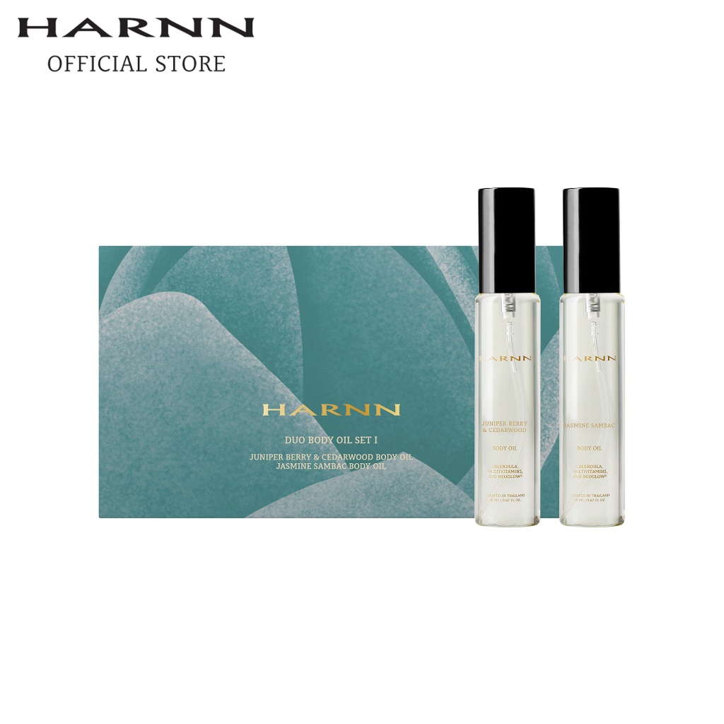 HARNN DUO BODY OIL SET ll - JUNIPER BERRY CEDARWOOD & JASMINE SAMBAC 20 ML