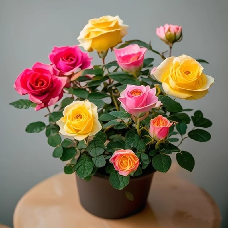 เมล็ดพันธุ์ ดอกกุหลาบ ดอกกุหลาบหลากสี คละสี บรรจุ 100เมล็ด Colorful Rose Seeds for Planting บอนสี เมล็ดดอกไม้ บอ