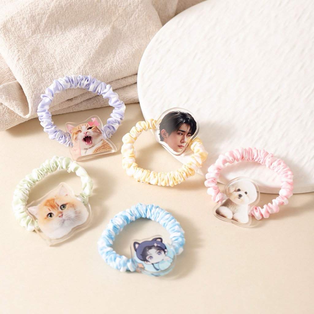 ยางมัดผมอะคริลิค สั่งทำDIY ของขวัญ giveaway (พรีออเดอร์)
