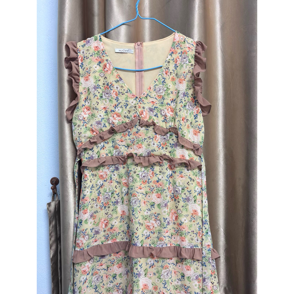 เดรสลายดอกไม้งานป้ายNuchy