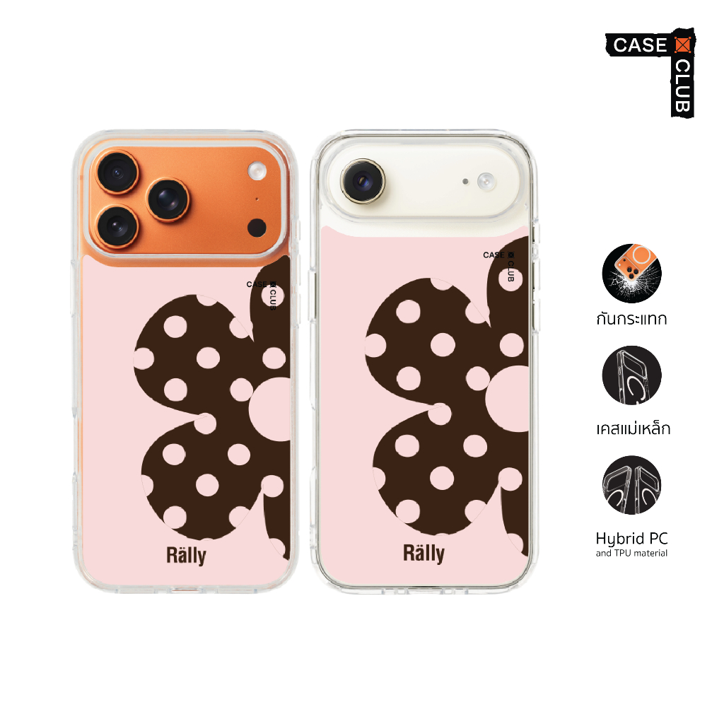 CaseClub เคสคลับ เคสไอโฟน ซัมซุง เคสแม่เหล็ก ลาย Rally Blush Bloom ดอกไม้ลายจุด สำหรับ i17 Pro Max/i17 Pro/i Air/i17