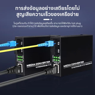 Upliftish ของแท้ Media Converter 10/100/1000 Mbps HTB-3100 (A+B)-20KM / Single-mode Single-fiber มีเดีย คอนเวอร์เตอร์