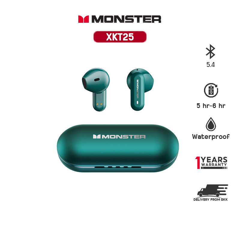 Monster XKT25 BT 5.4 หูฟัง หูฟังบลูทูธ หูฟังไร้สาย หูฟังเล่นเกมส์ หูฟังกีฬา HIFI