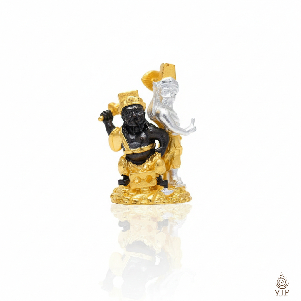 (แท้100% ส่งไว) 🧧 ตั่วแปะหยี่แปะ 2 เทพประทานทรัพย์ อ.สุบิน  | 💰 Tua-Pae Yi-Pae Double Wealth Amulet  | 双神赐财佛牌 🙏